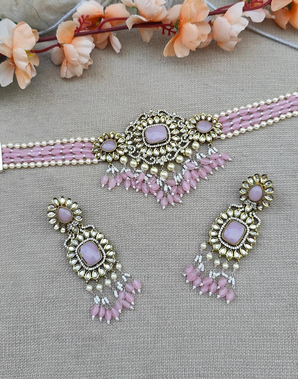 Amelia Beaded Choker Set