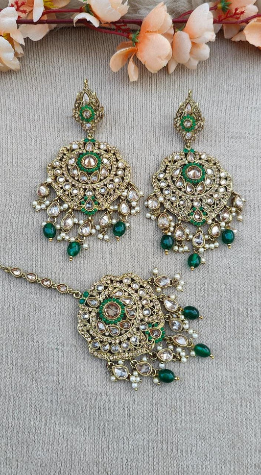 Deepika Polki Earrings Tikka