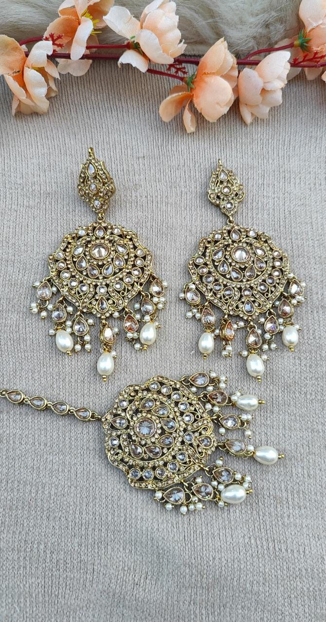 Deepika Polki Earrings Tikka