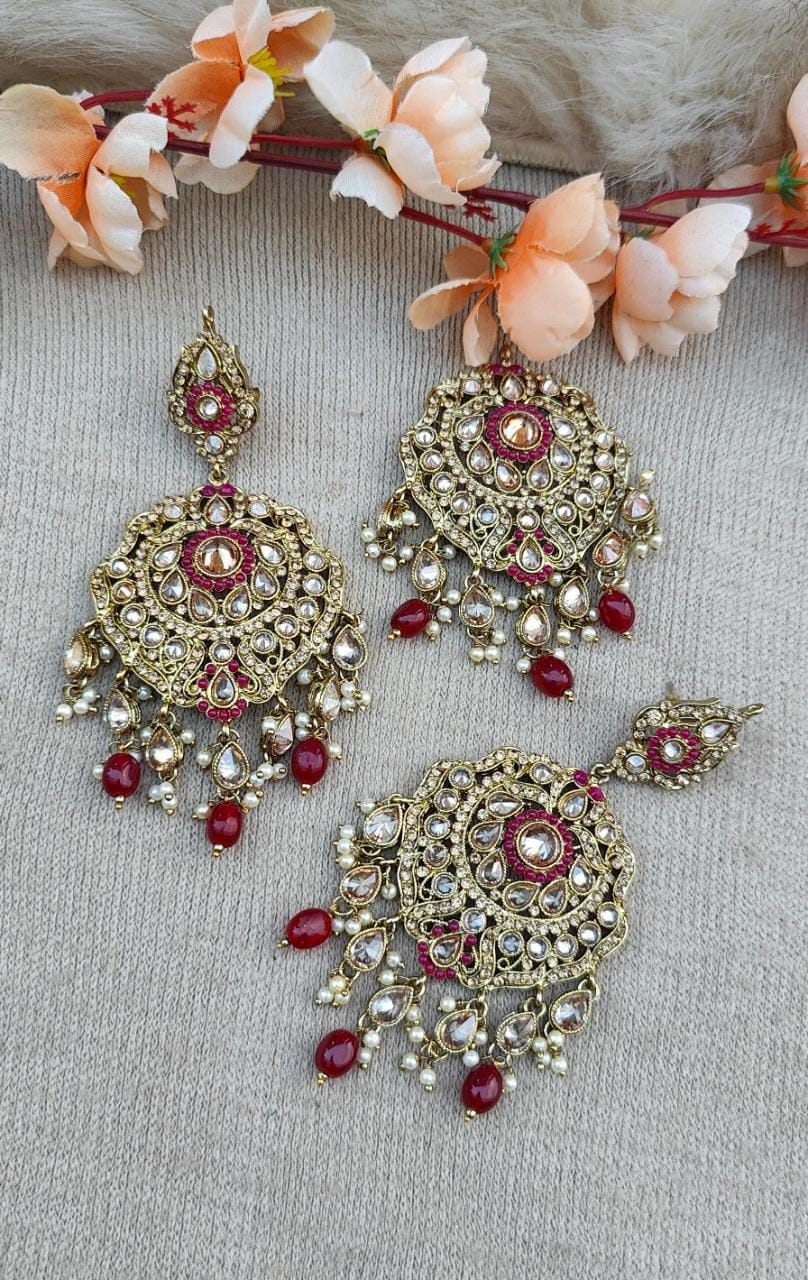 Deepika Polki Earrings Tikka