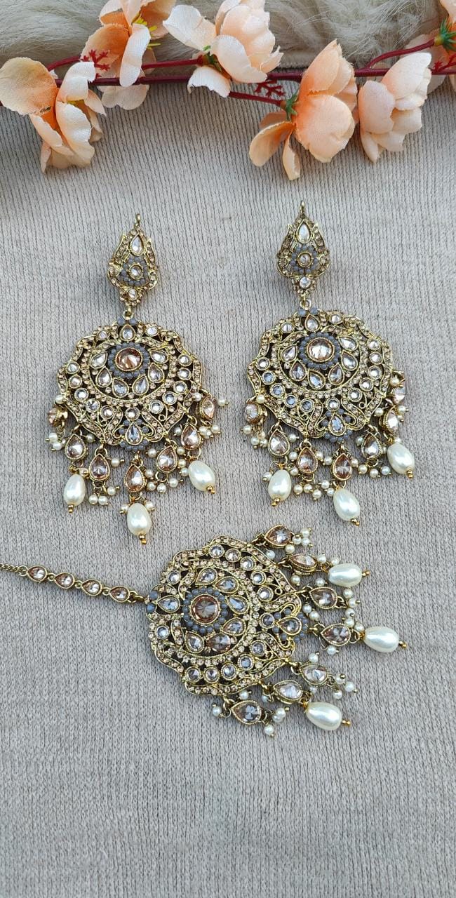 Deepika Polki Earrings Tikka