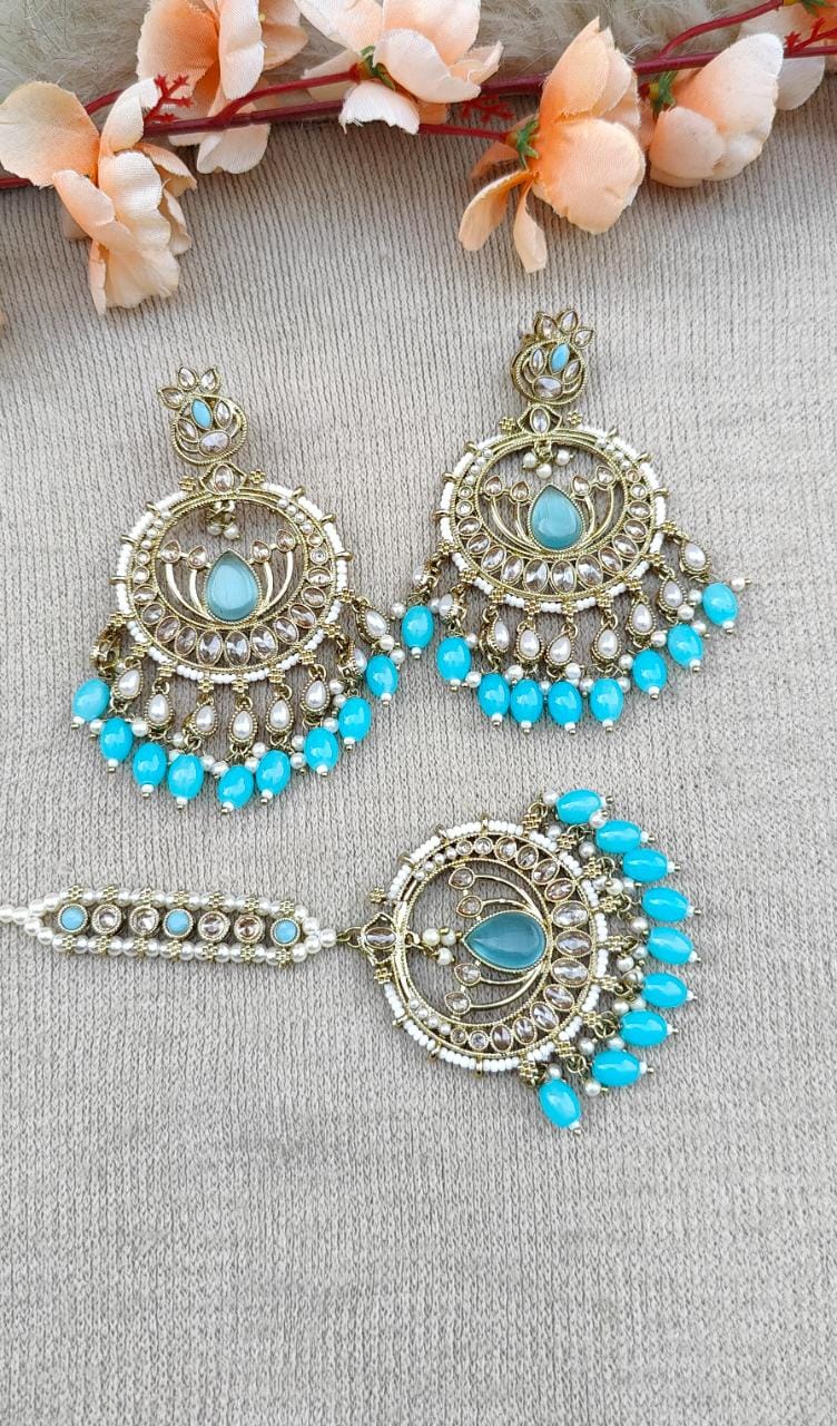 Tanusha Polki Earrings Tikka