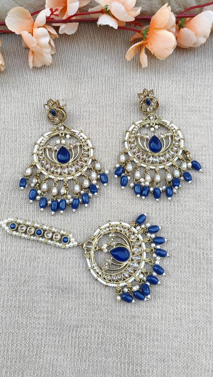 Tanusha Polki Earrings Tikka