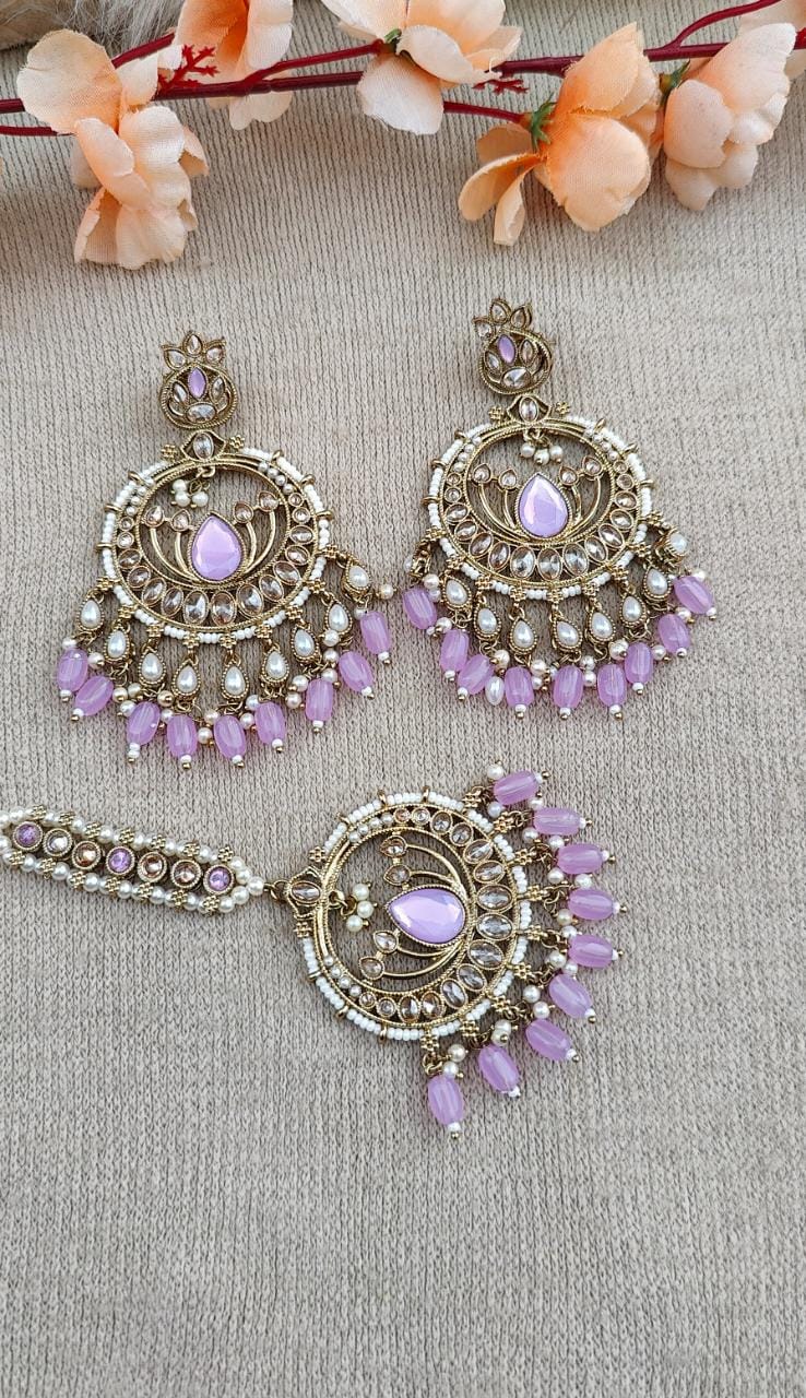 Tanusha Polki Earrings Tikka