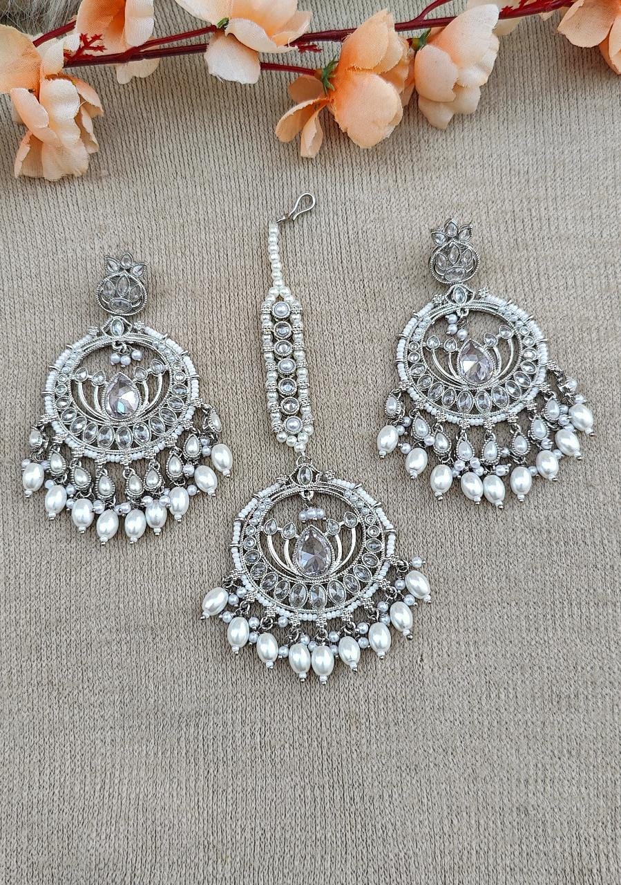 Tanusha Polki Earrings Tikka