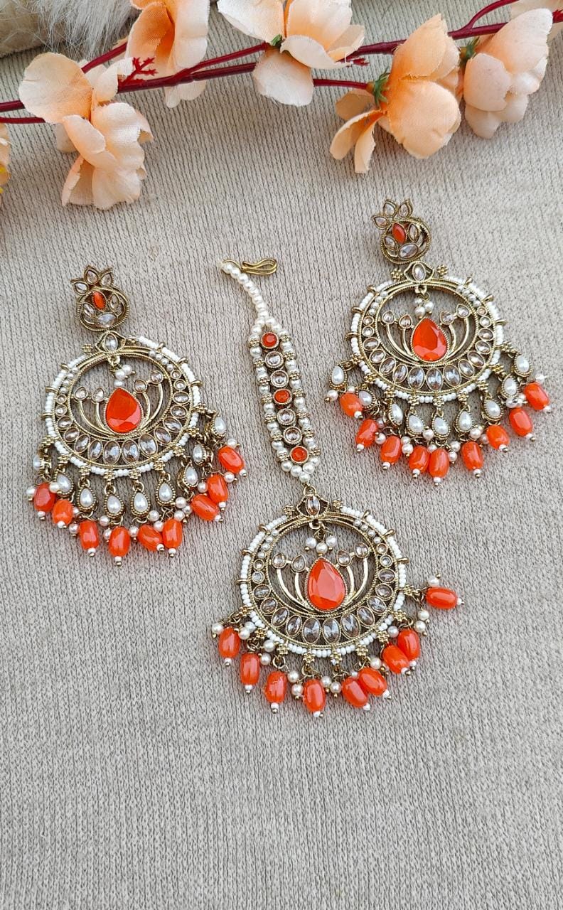 Tanusha Polki Earrings Tikka