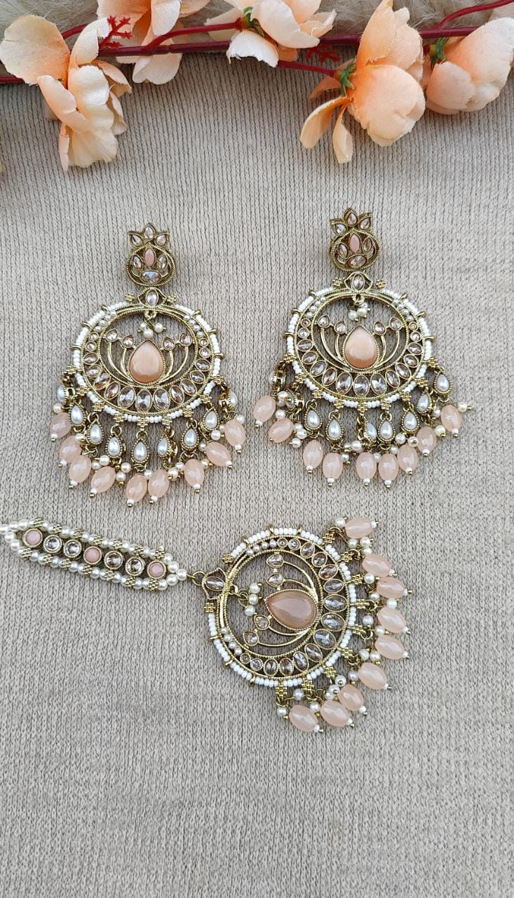 Tanusha Polki Earrings Tikka