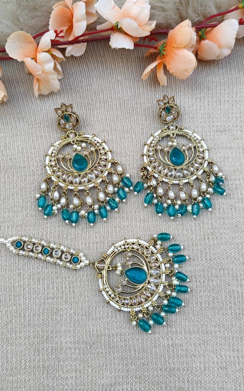 Tanusha Polki Earrings Tikka