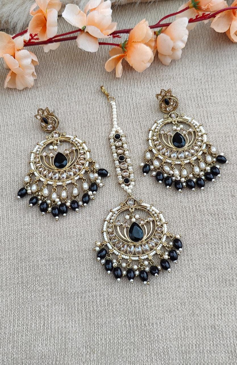 Tanusha Polki Earrings Tikka