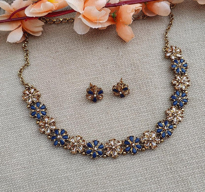 Nisha Floral Polki Necklace