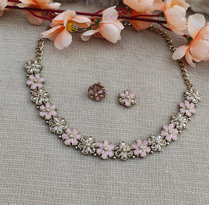 Nisha Floral Polki Necklace