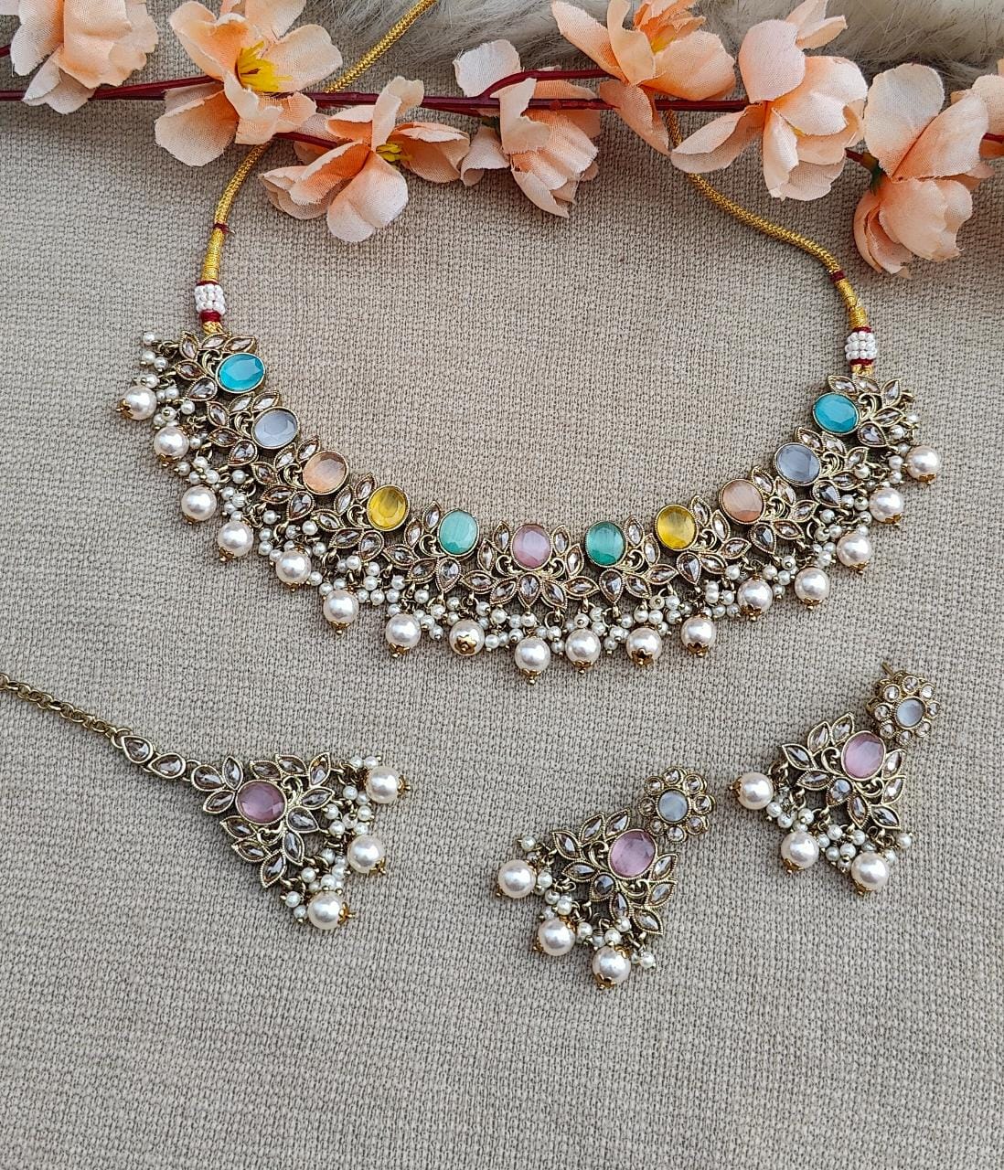 Asmi Polki Necklace Set