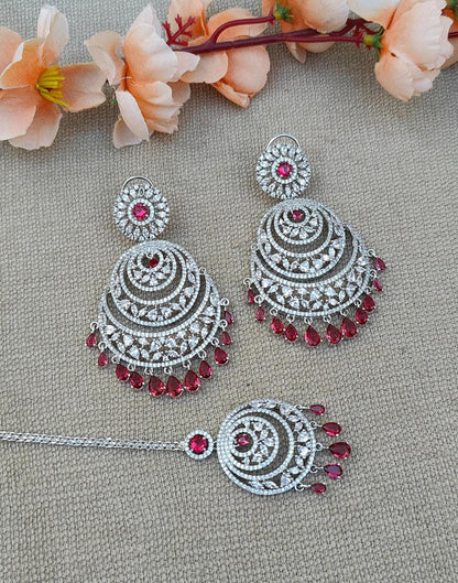 Poorva AD/CZ Earrings Tikka