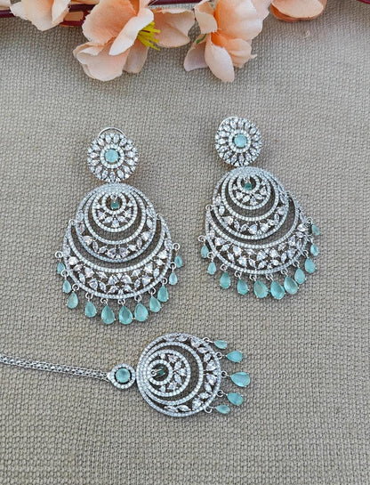 Poorva AD/CZ Earrings Tikka