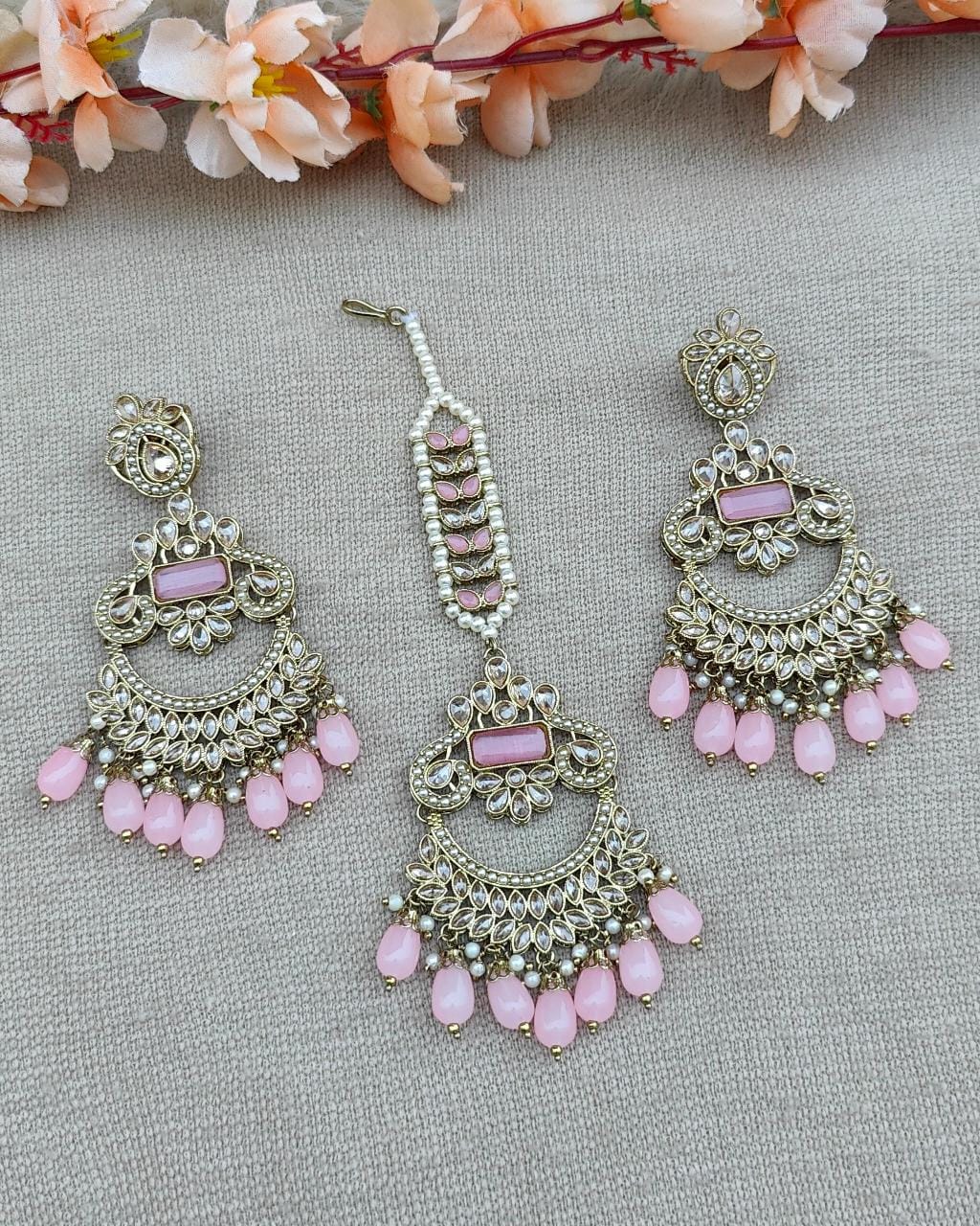 Anmol Polki Earrings Tikka