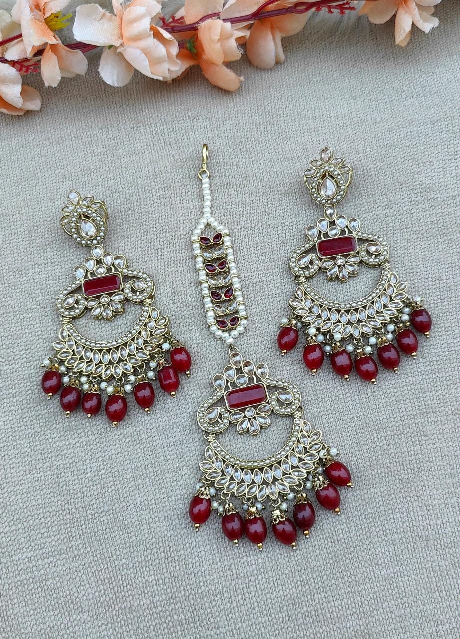 Anmol Polki Earrings Tikka