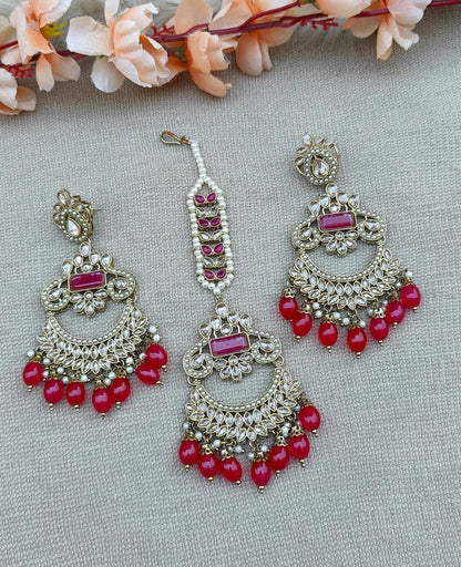 Anmol Polki Earrings Tikka