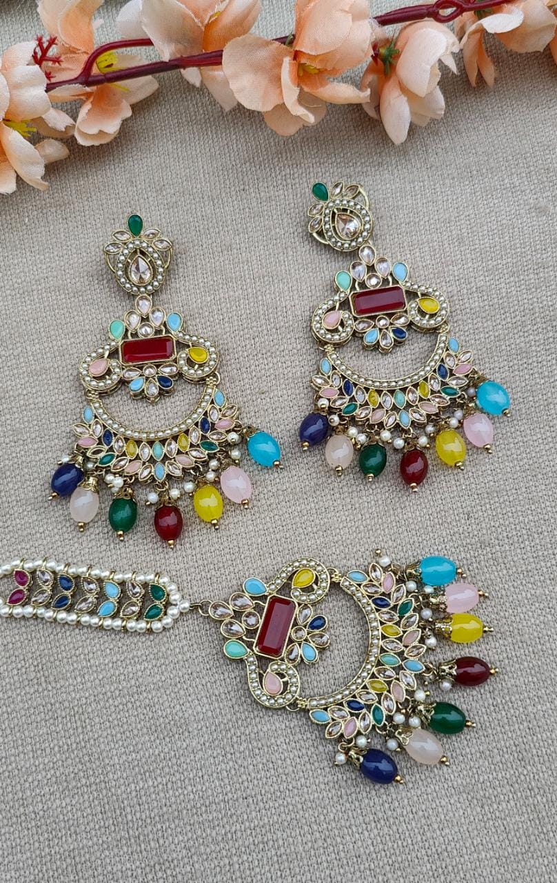 Anmol Polki Earrings Tikka