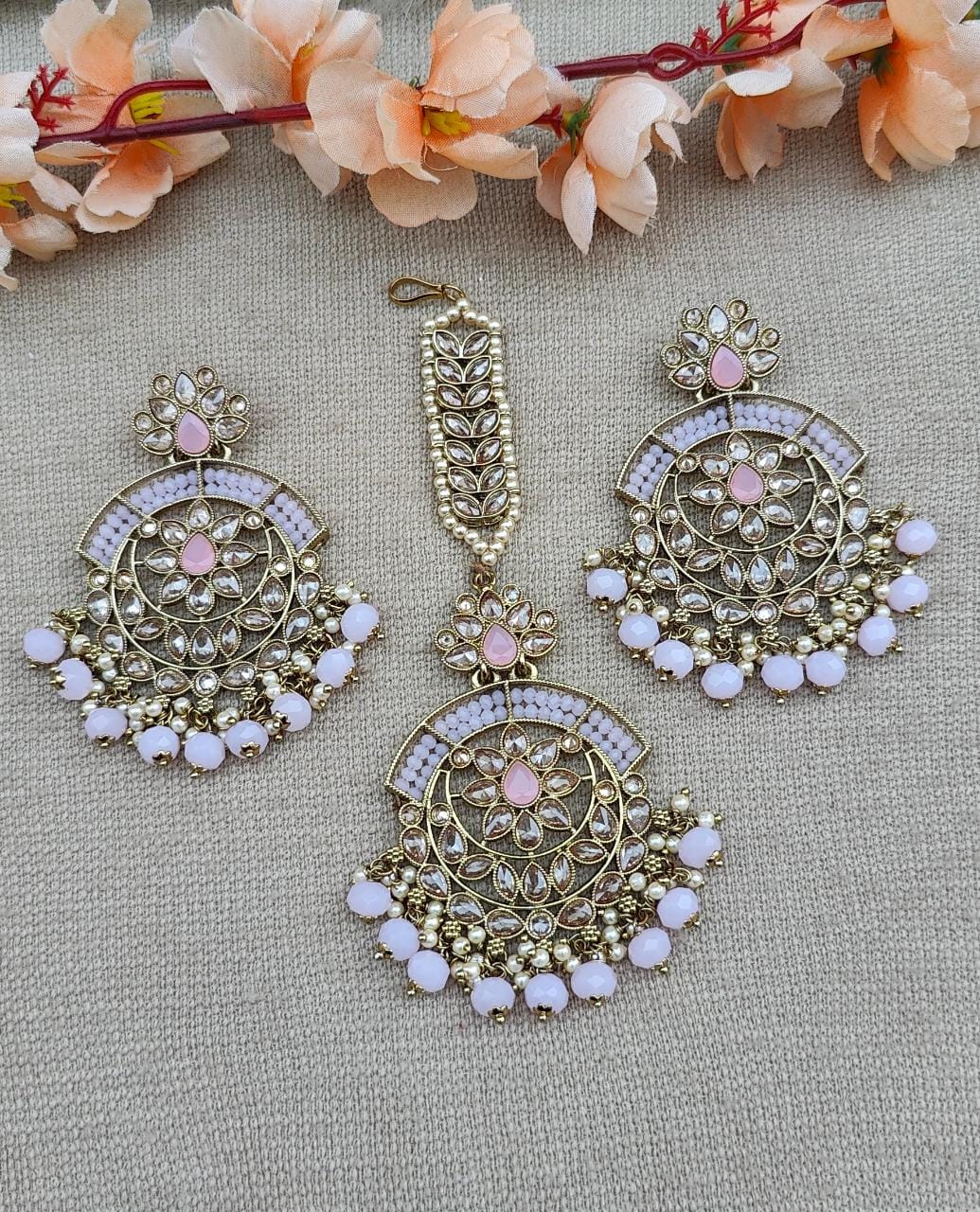 Risha Polki Earrings Tikka