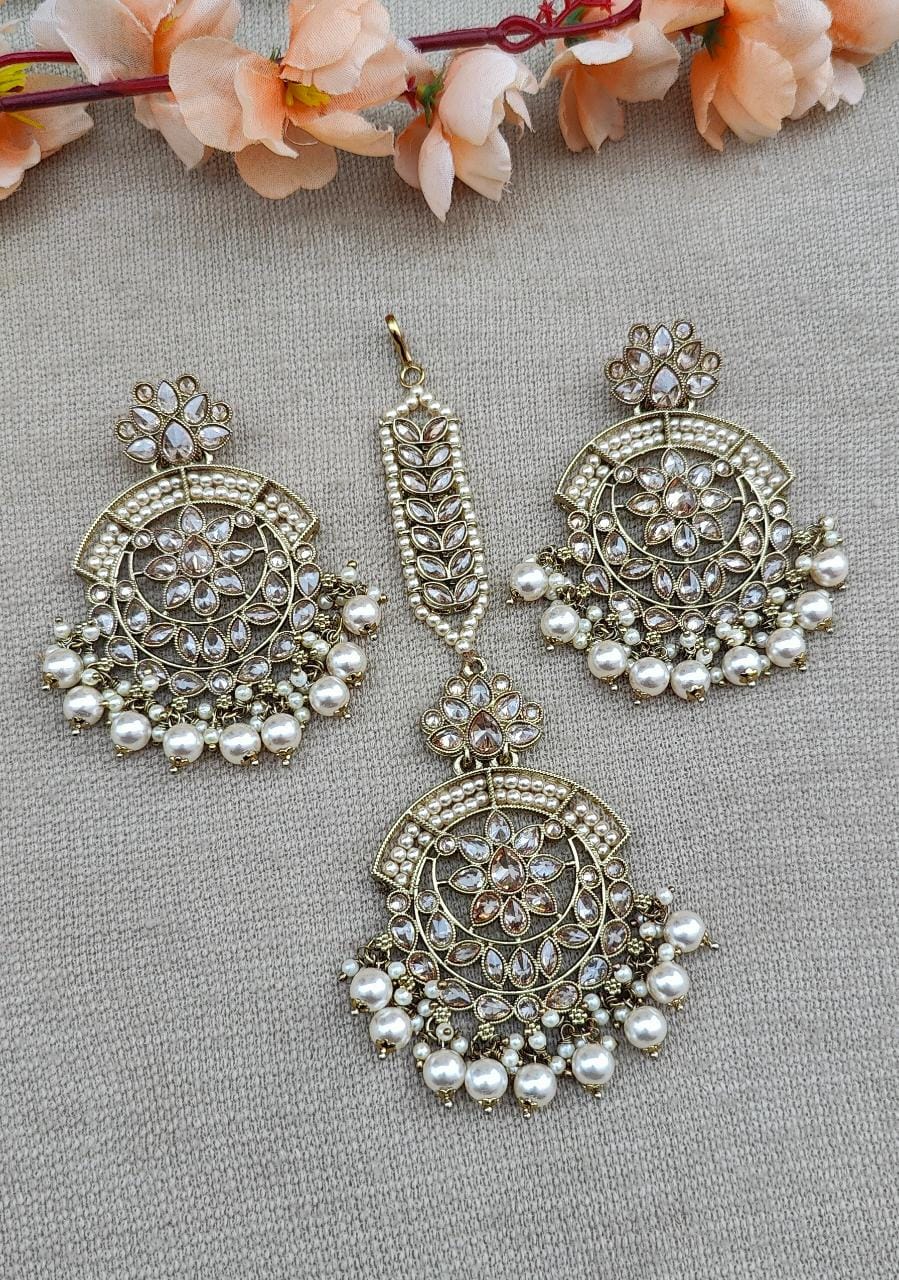 Risha Polki Earrings Tikka