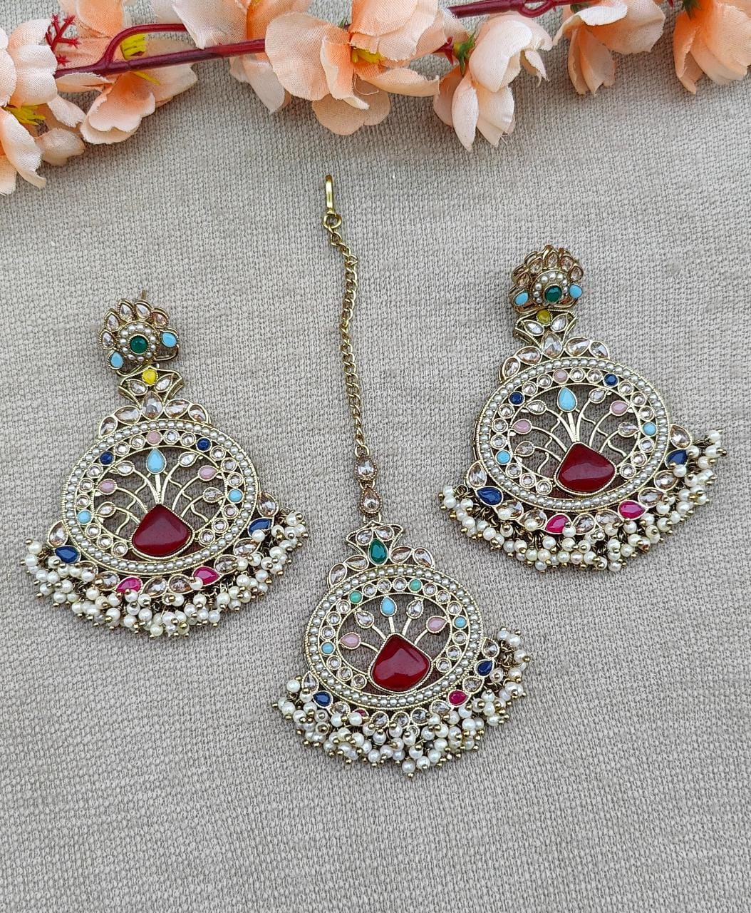 Ipsa Polki Earrings Tikka