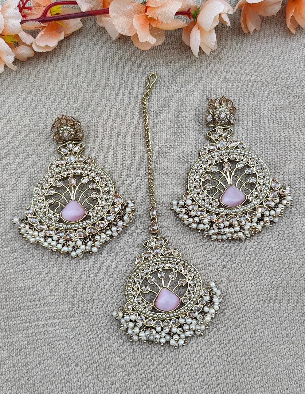 Ipsa Polki Earrings Tikka