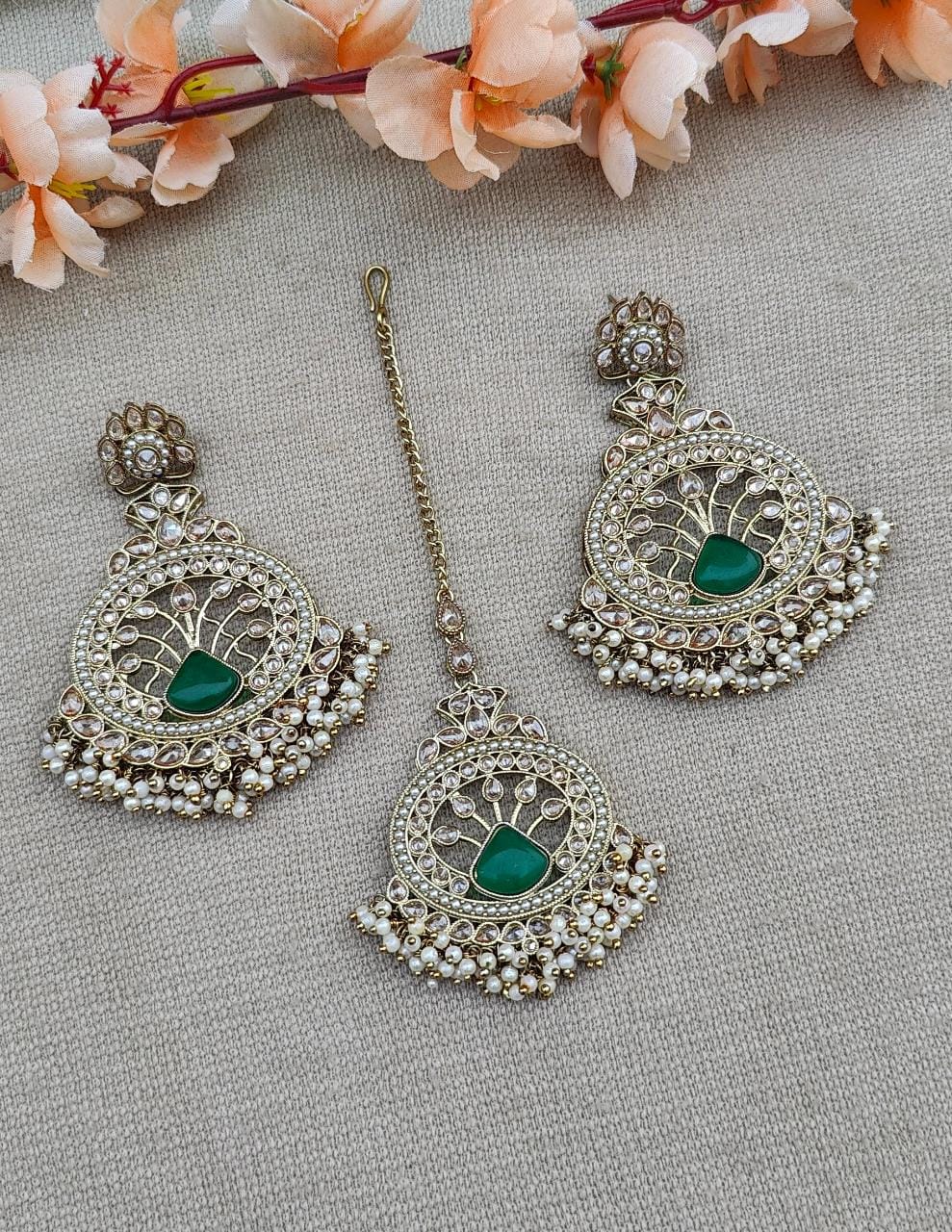 Ipsa Polki Earrings Tikka