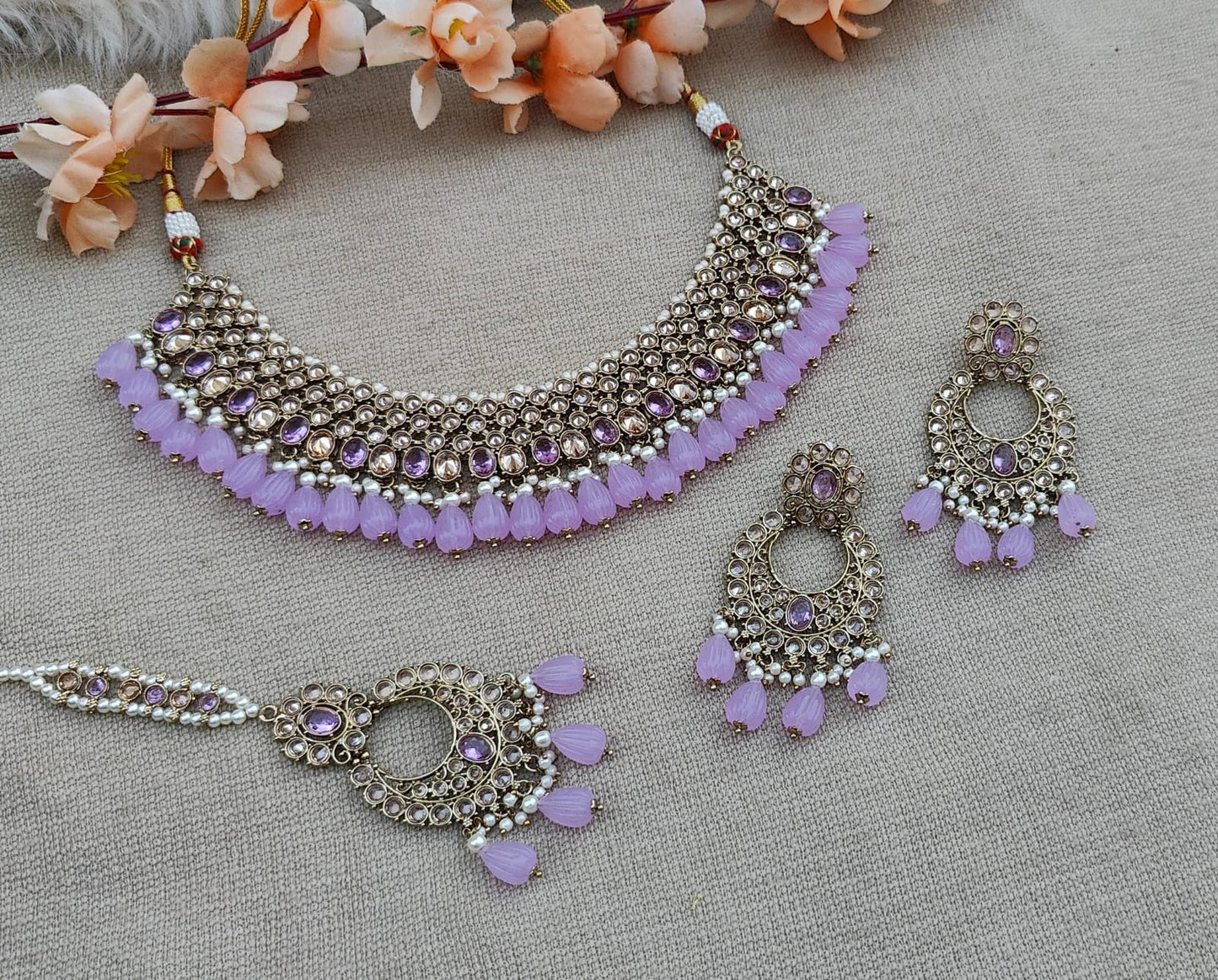 Amyra Polki Necklace Set