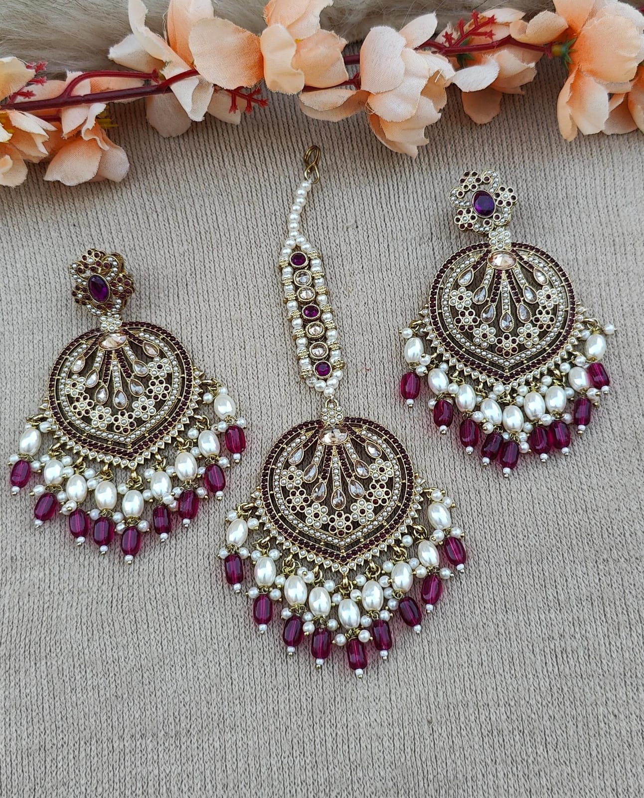 Kritika Polki Earrings Tikka