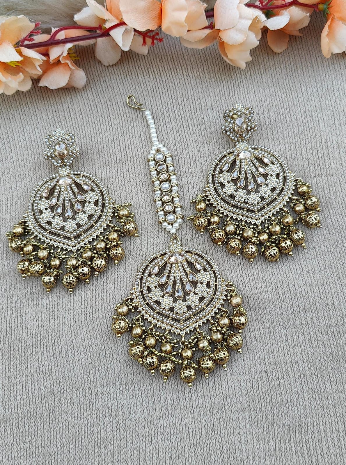 Kritika Polki Earrings Tikka