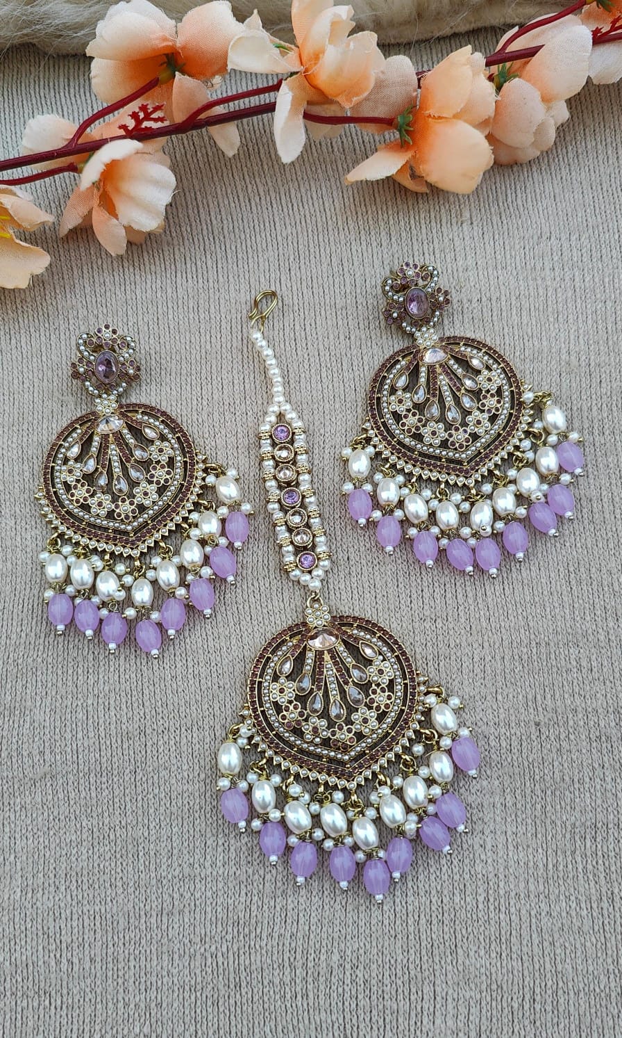 Kritika Polki Earrings Tikka