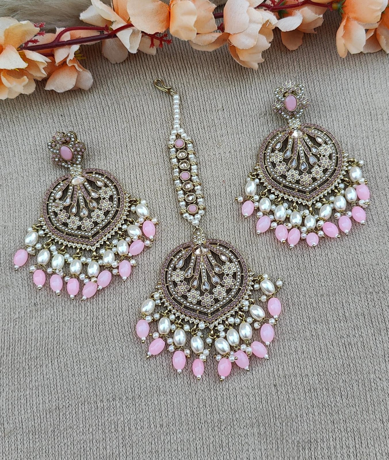 Kritika Polki Earrings Tikka