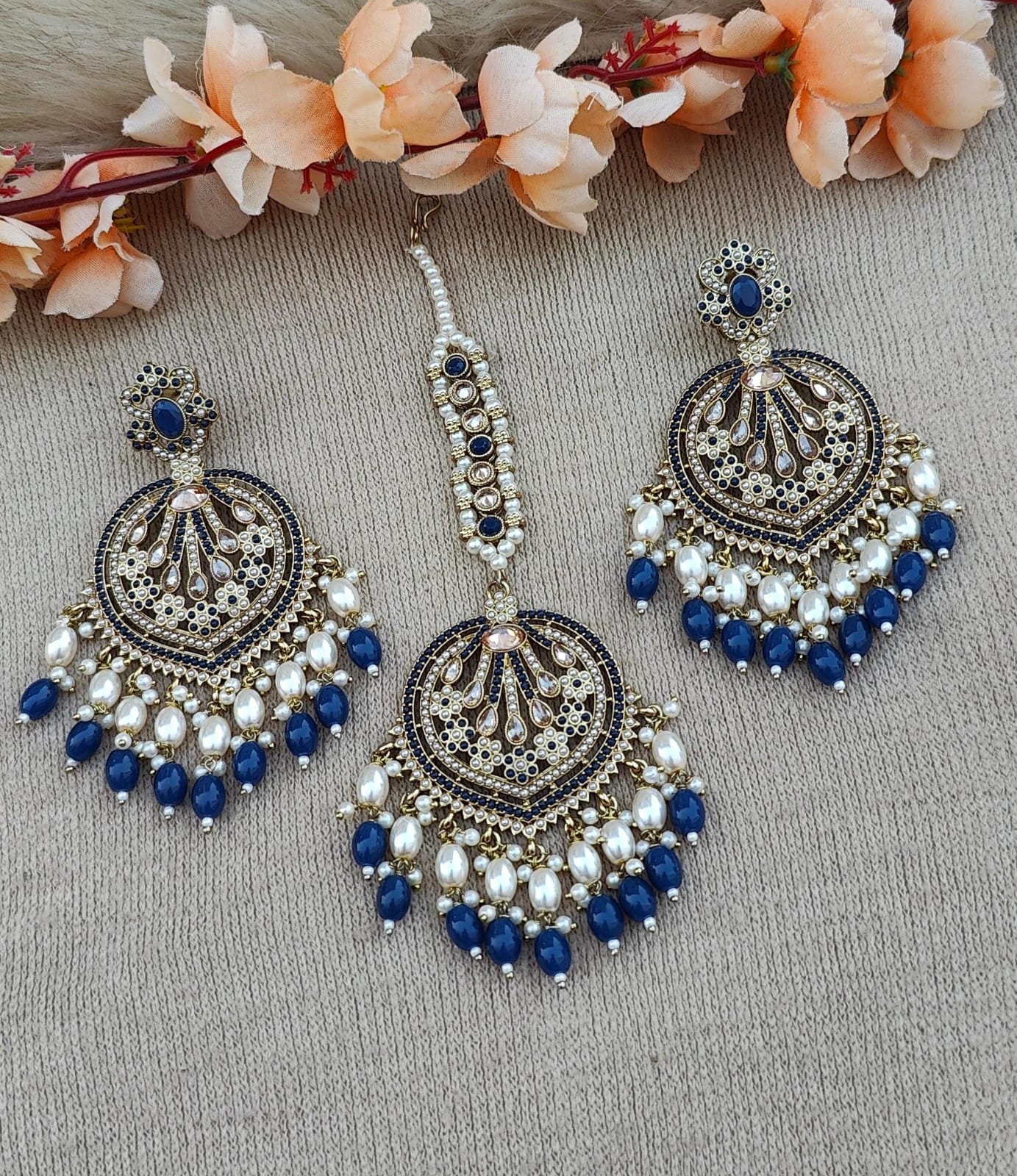 Kritika Polki Earrings Tikka