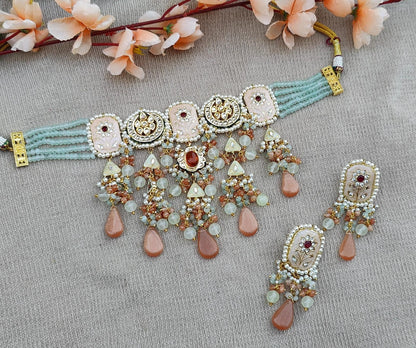 Pravika Meenakari Beaded Choker