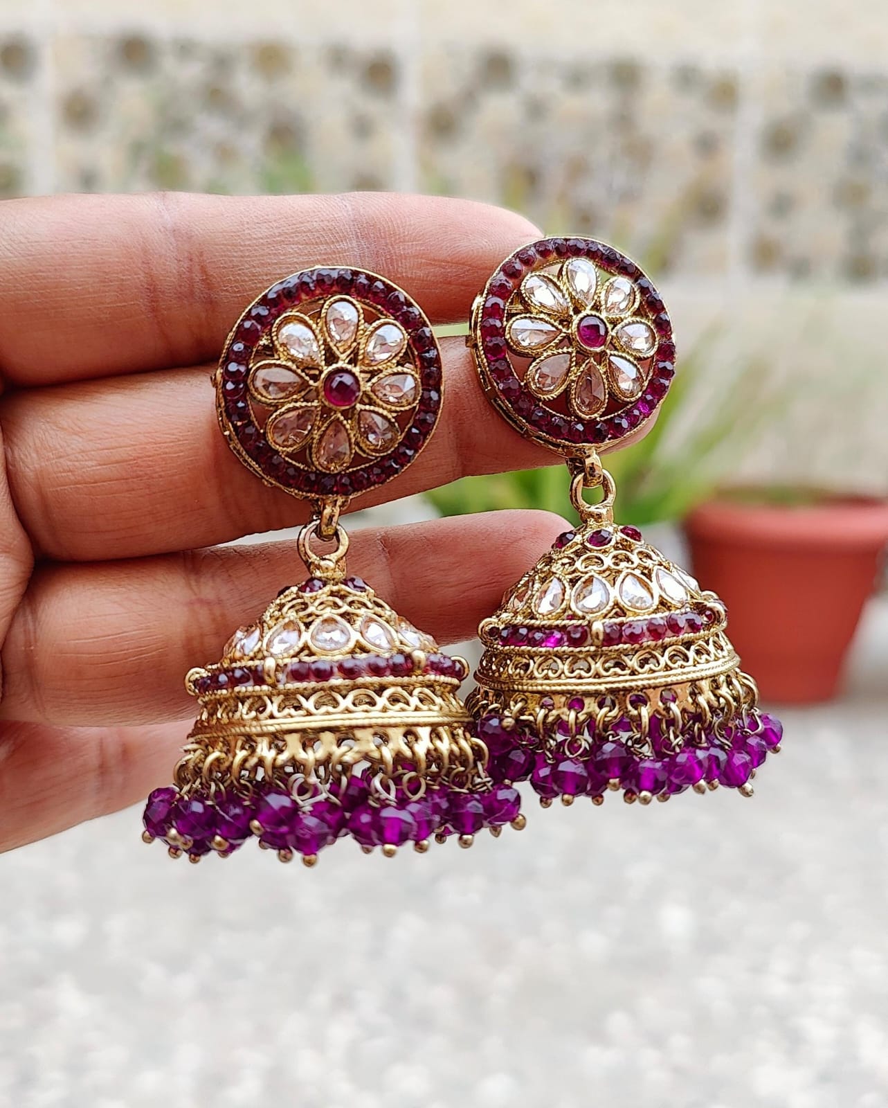 Avantika Polki Jhumkas