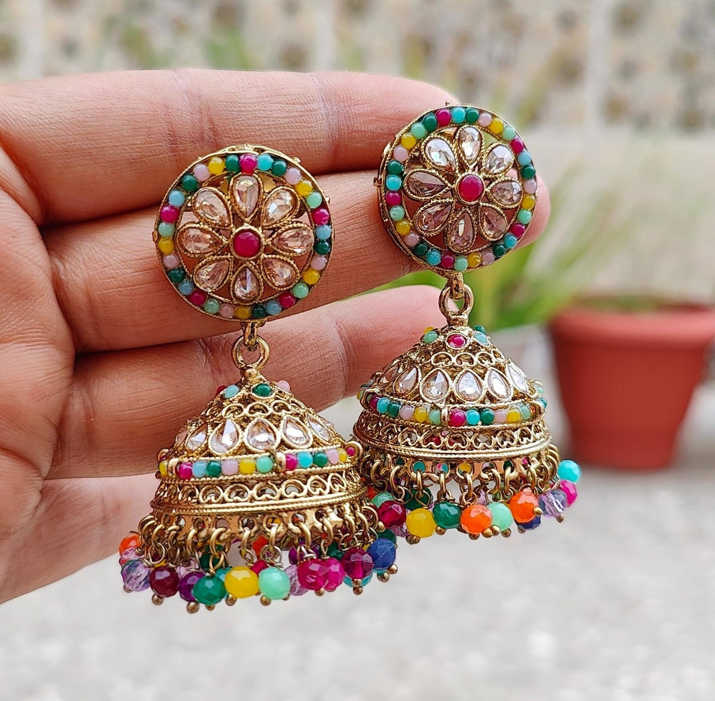 Avantika Polki Jhumkas