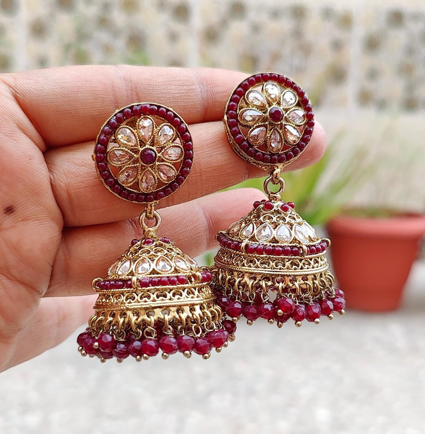 Avantika Polki Jhumkas