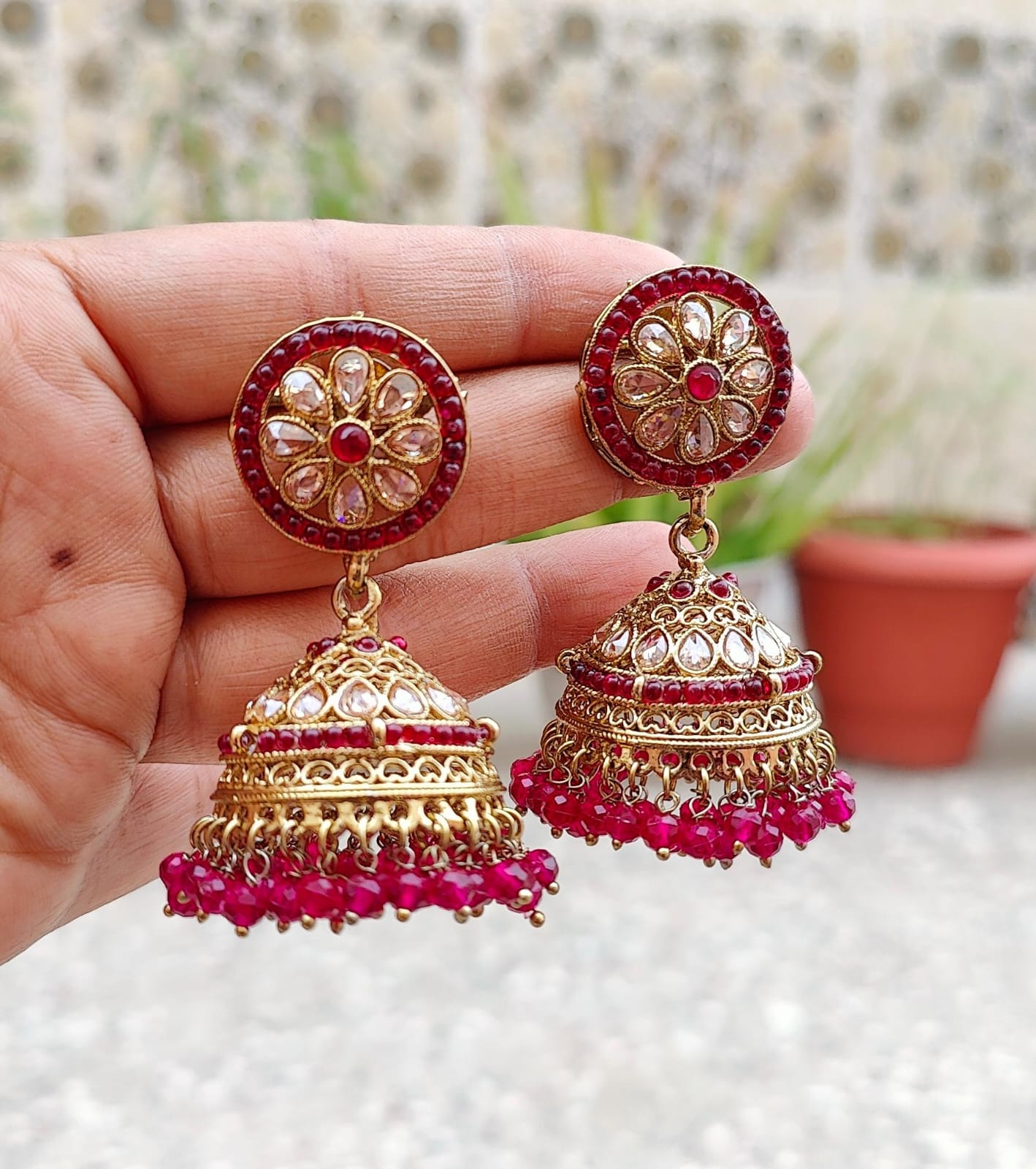 Avantika Polki Jhumkas