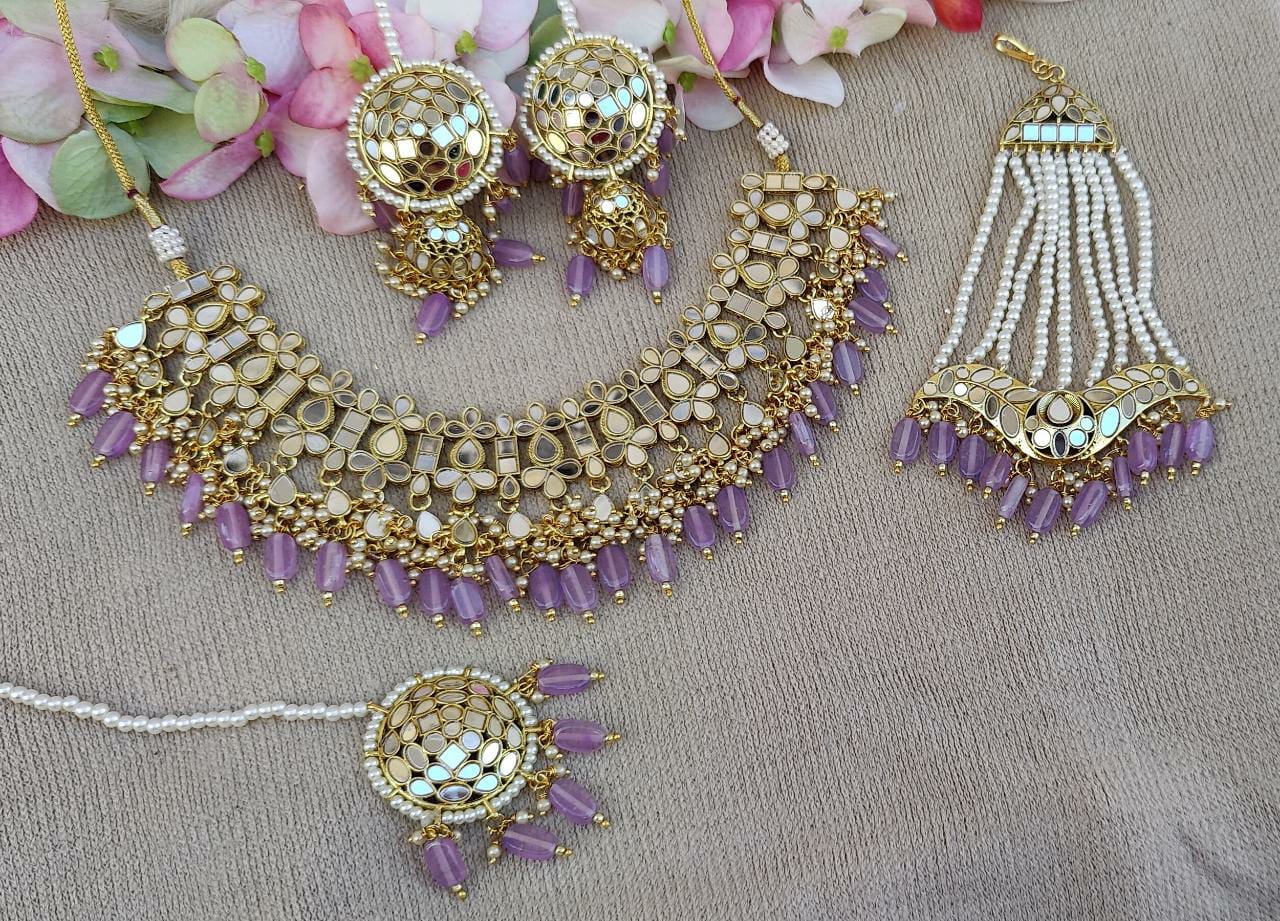 Ikra Mirror Necklace Set