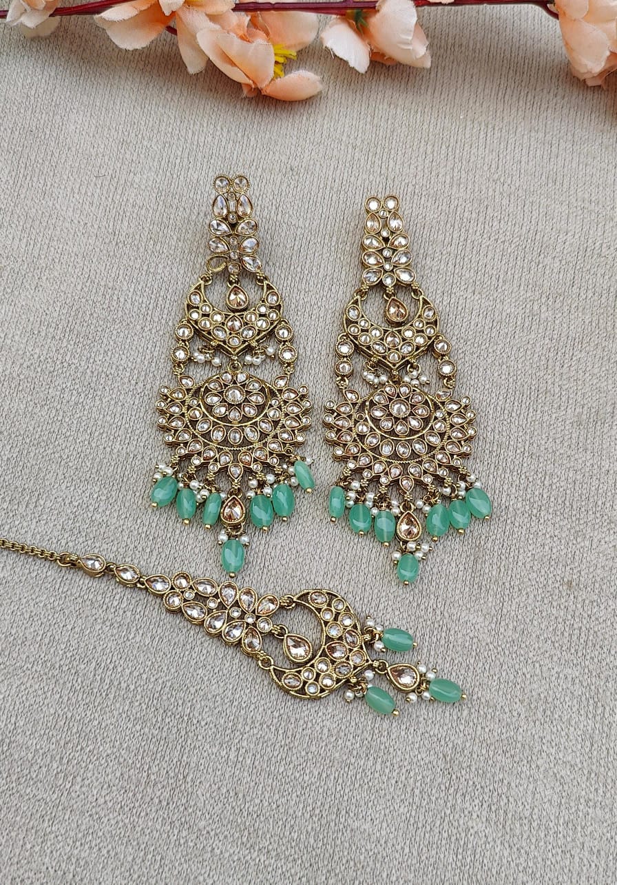 Shreshtha Polki Earrings Tikka