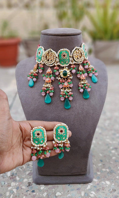 Pravika Meenakari Beaded Choker