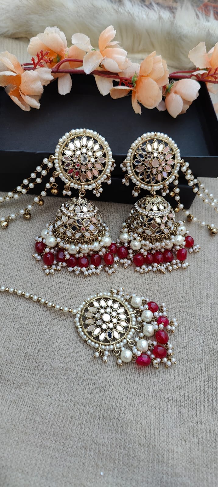 Alisha Oversized Mirror Jhumki Tikka