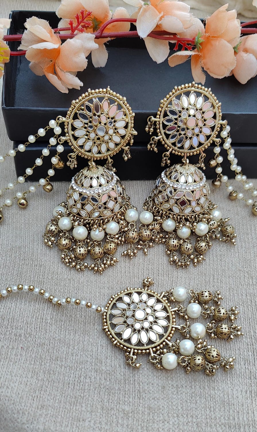 Alisha Oversized Mirror Jhumki Tikka