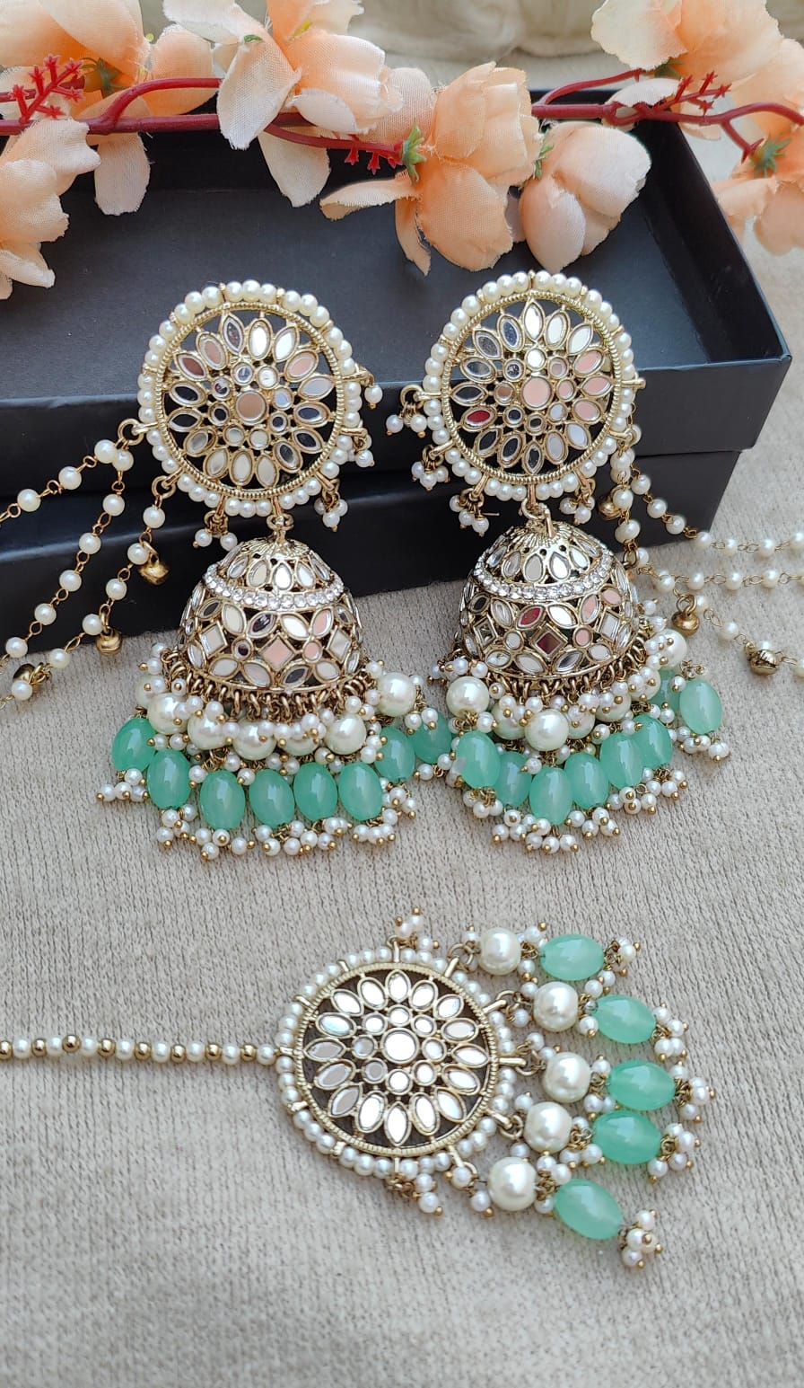 Alisha Oversized Mirror Jhumki Tikka