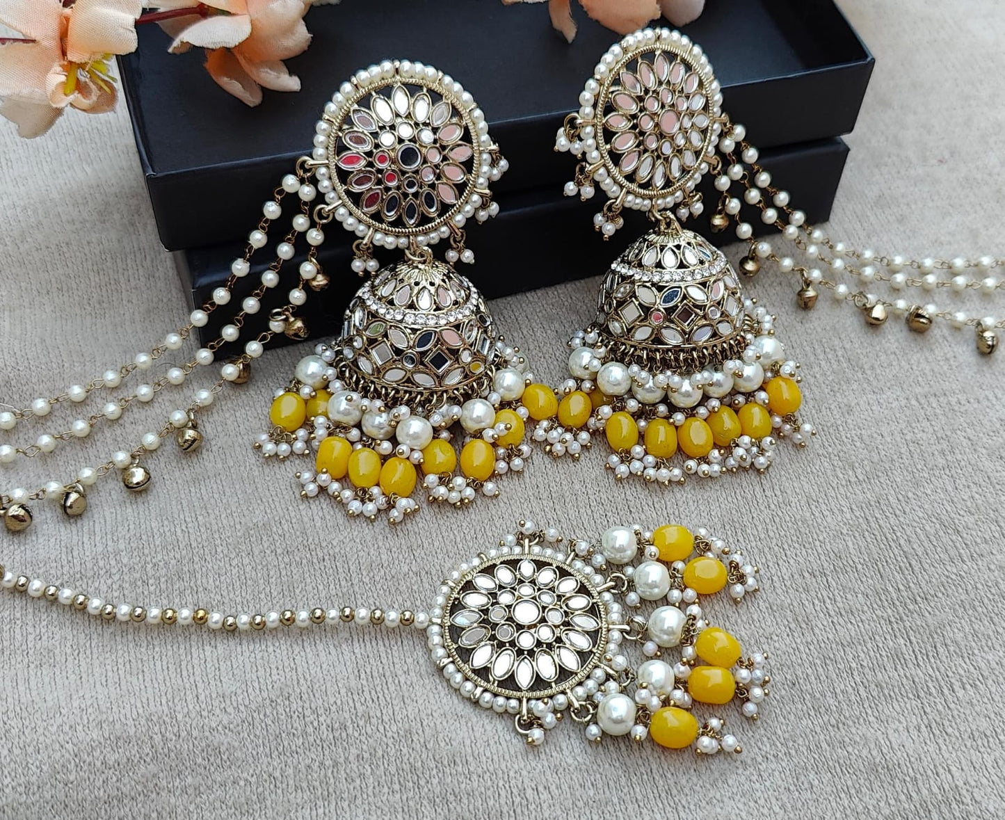 Alisha Oversized Mirror Jhumki Tikka