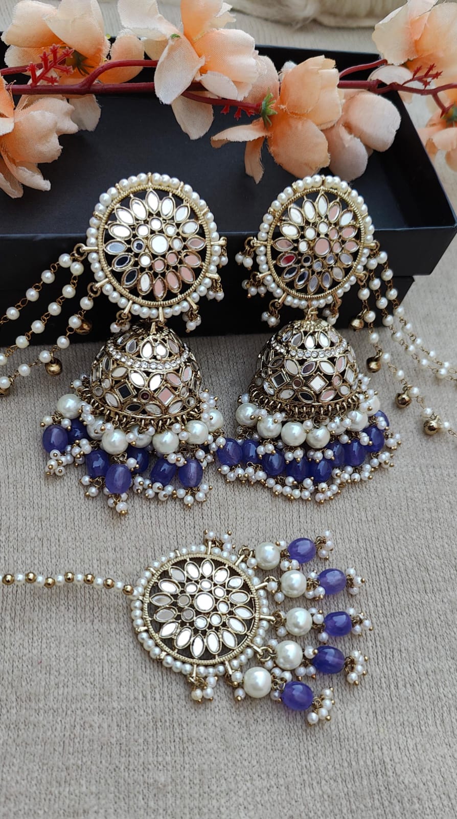 Alisha Oversized Mirror Jhumki Tikka