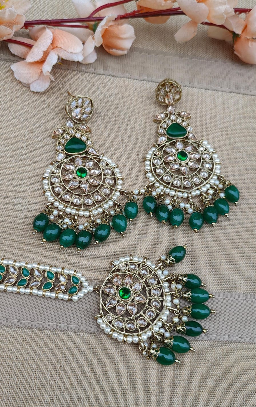 Maahi Polki Earrings Tikka