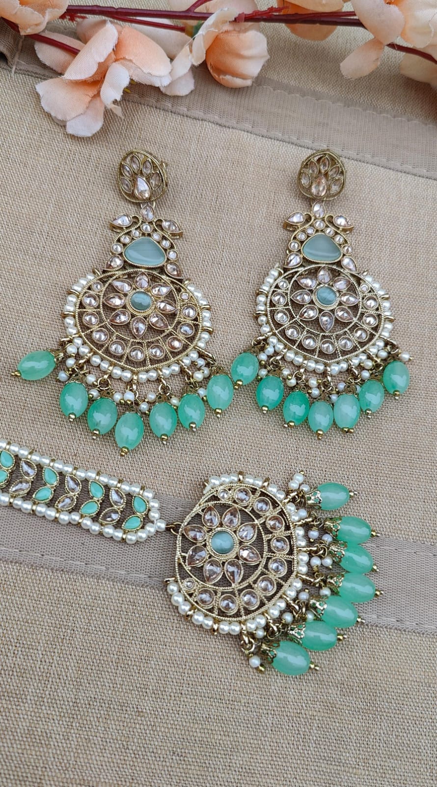 Maahi Polki Earrings Tikka