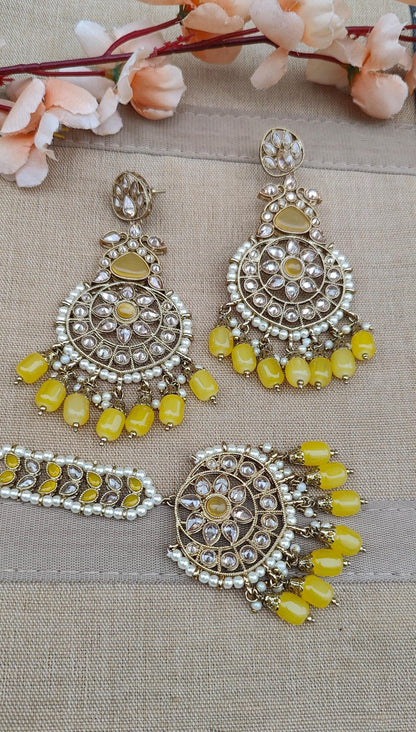 Maahi Polki Earrings Tikka