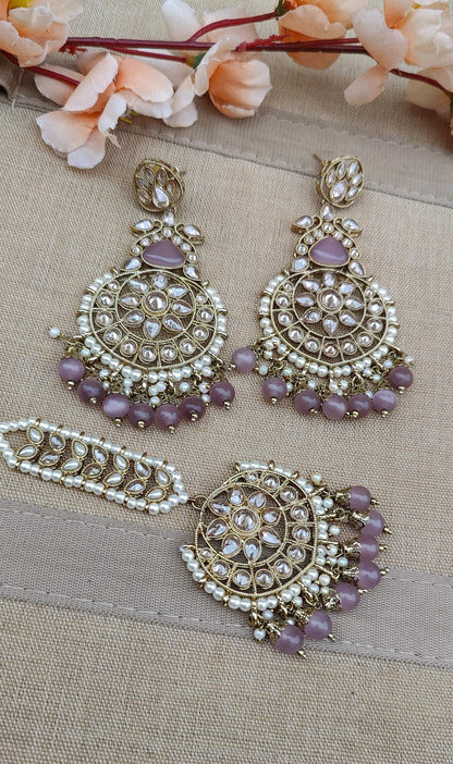 Maahi Polki Earrings Tikka